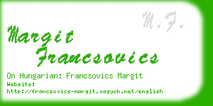 margit francsovics business card